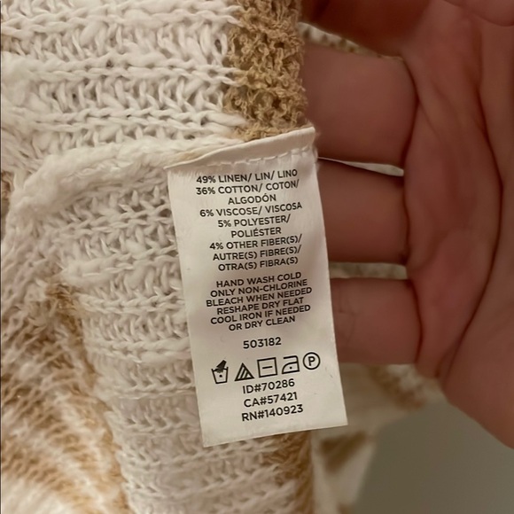 Lou & Grey Open Knit Striped Tank Top - Picture 4 of 4